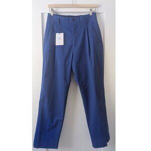 NWT Paul Smith | Cotton Pleated Ankle-Length Trousers in Cobalt Blue